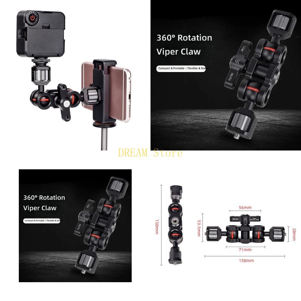 Monitor Arm Single - Support caméra articulé avec doubles têtes