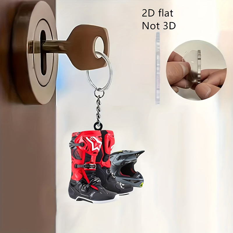 Tech Accessories Bag - 2 Pièces Porte-clés Motocross Plat 2D,
