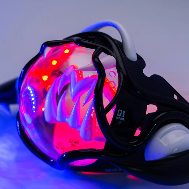 Tech Wear Accessories - Masque mécanique LED de Style Cyberpunk,