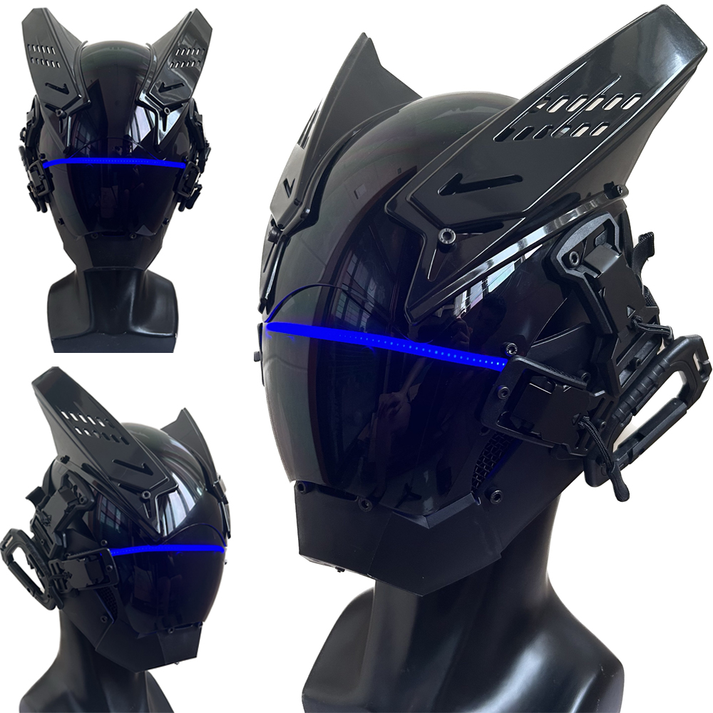 Tech Wear Accessories - Cyberpunk Punk Mask Médiateur set, Futuristic