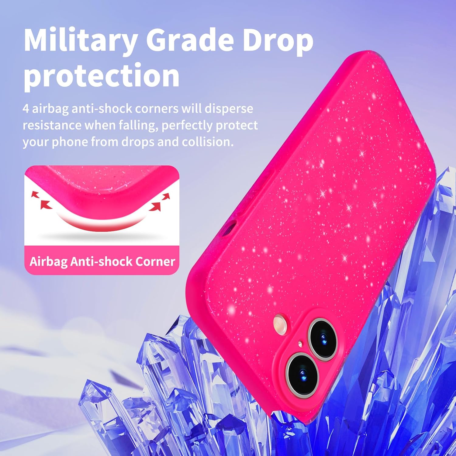 Coque à paillettes Rose vif po - Tech Accessories Iphone avis et prix